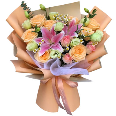 营口11朵玫瑰桔梗百合，陪你每个季节