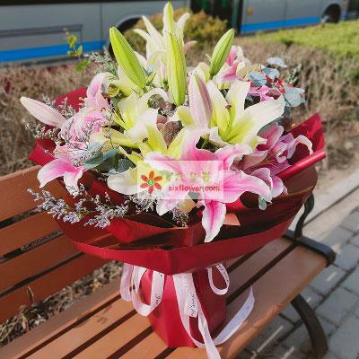 营口8支多头百合，万事如意喜上加喜